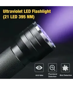 21 LED UV-taskulampi