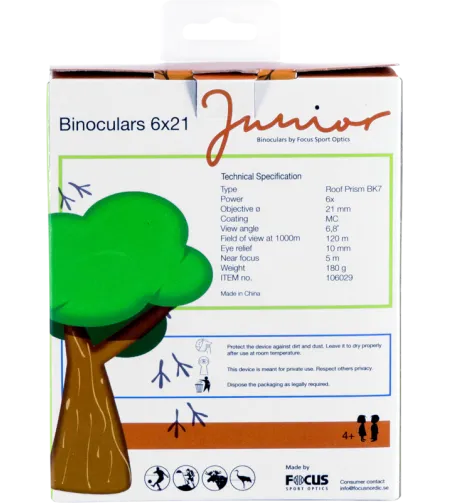 Focus Junior 6x21 binoklis zils pelēks