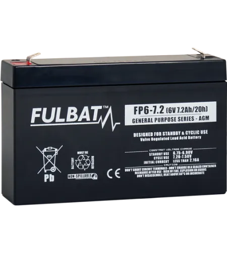 FULBAT AGM-FP 6V-7.2Ah akumulators