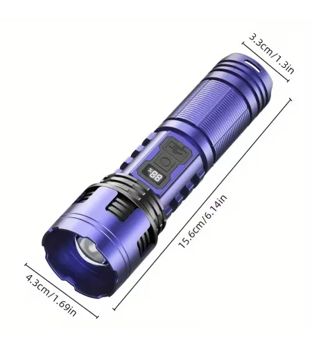 Superere taktikaline laetav LED-taskulamp