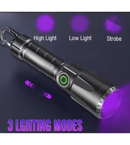 UV ultraviolett LED taskulamp 395 nM koos zoomiga